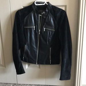 Danier black genuine leather jacket